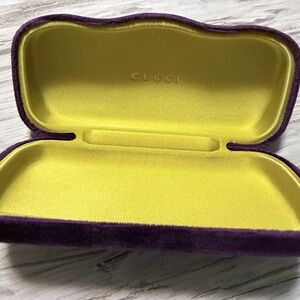 New Gucci Glasses case purple Suede